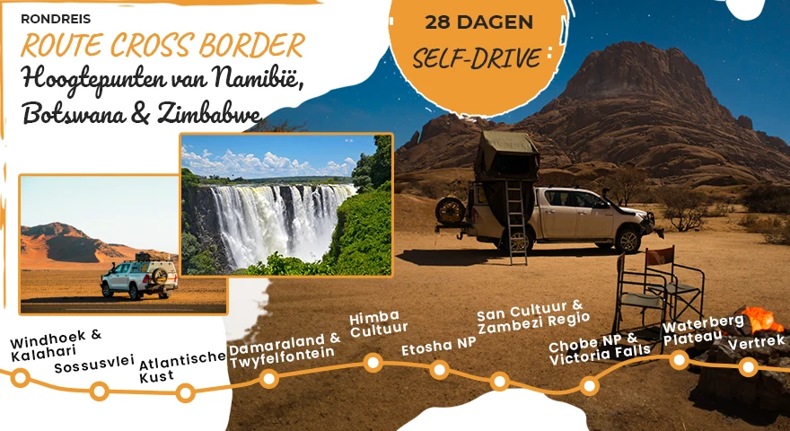 Namibië-Self-Drive-Safari-Reizen-Route-Cross-Border